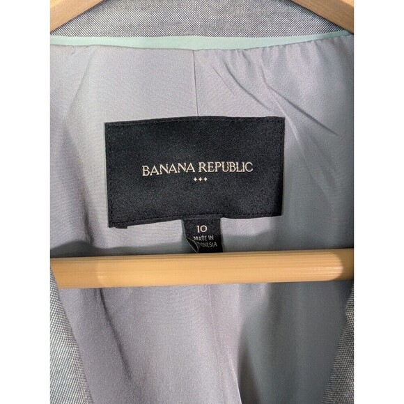 Banana Republic Gray Button Blazer Jacket Size 10 - Picture 3 of 7